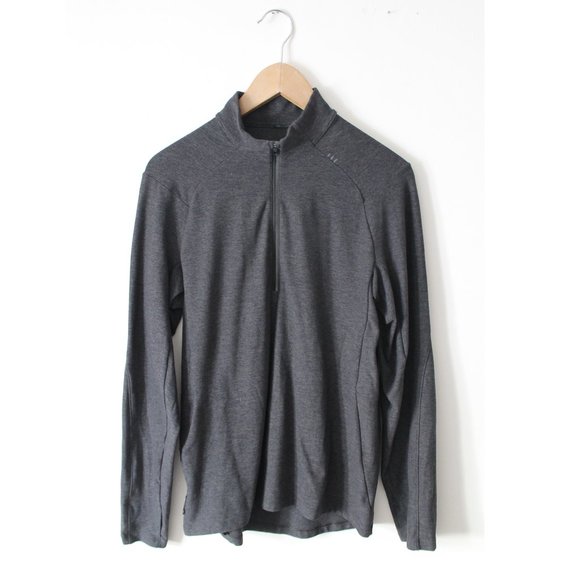 Lululemon Surge Warm Reflective 1/2 Zip / Medium / Heathered Graphite Grey - Picture 4 of 10